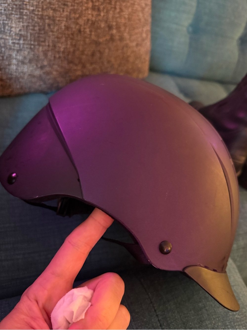 Troxel Matte Purple horse riding Helmet - Stylish Protective Shell